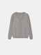 Basic Buttoned Gray Cardigan Gray