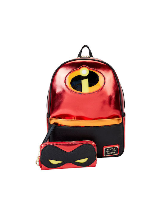 Loungefly Pixar The Incredibles 20th Anniversary Kids Bag Backpack Red