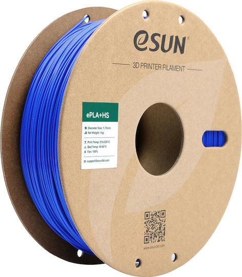 Esun ePLA+HS 3D Printer Filament 1.75mm Blue 1kg 1pc Spool