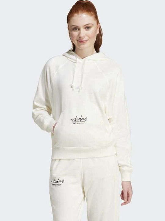 Graphic Women's Sweatshirt Hooded White