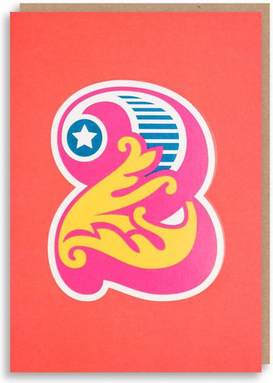 Greeting Card Birthday 12x17cm in Red Color