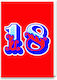 Greeting Card Birthday 12x17cm in Red Color