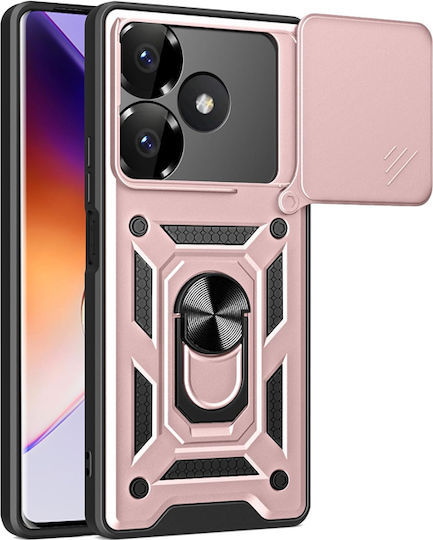 Orso Combo Kickstand Slide Back Cover Rose Gold (Poco F6 5G)