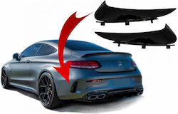 Rear Bumper Side Wings Mercedes-Benz C-Class C205 Coupe AMG Line Glossy Black 2 Pieces Mercedes Benz Carner