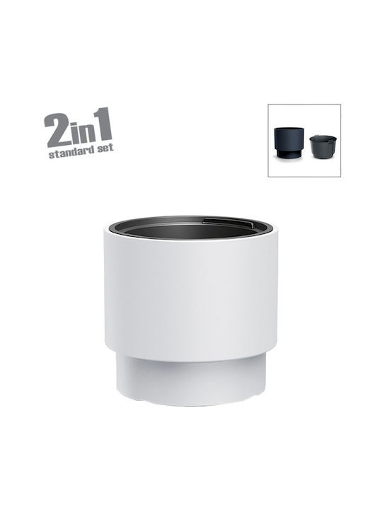 Marhome Blumentopf Kunststoff Weiß