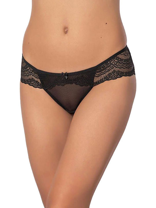 Cindy Damen Slip MultiPack mit Spitze Schwarz