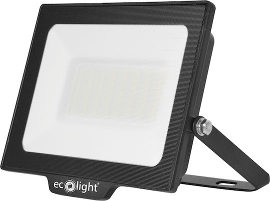 Eco Light Στεγανός Προβολέας LED 50W Φυσικό Λευκό 4000K με Αισθητήρα Κίνησης IP65