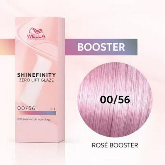 Wella Shinefinity Zero Lift Glaze Полуперманентна Боя За Коса Без Амоняк 00/56 Роуз Бустър 60мл