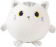 I-Total Plüschkatze Katze - Weiß 14 cm