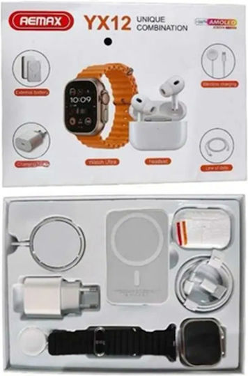 Remax YX12 Smartwatch με Παλμογράφο (Μαύρο) | Skroutz.gr