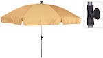 Beach Umbrella Diameter 2m Mustard