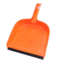 Plastic Dustpan with Rubber Band Orange