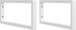 vidaXL Metallic Shelf Brackets White 2pcs 4007266