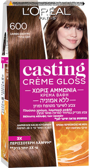 L'Oreal Paris Casting Creme Gloss Полуперманентна Боя За Коса Без Амоняк 600 Тъмноруса 48ml
