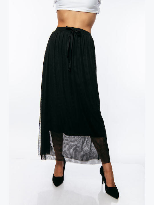 Dress Up Skirt with Tulle in Black color