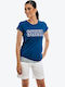 Damen Bluse Kurzärmelig Blue Roulette