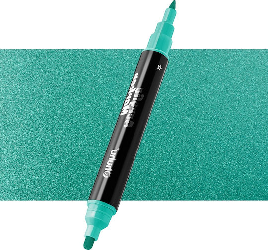 Ohuhu Acrylic Metallic Cyan M705 Drawing Marker 2mm Double Tip