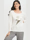 Women's Blouse Cotton Long Sleeve White