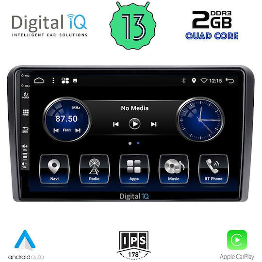 Digital IQ Sistem Audio Auto pentru Ford Turneo / Curier 2014> (Bluetooth/USB/AUX/WiFi/GPS/Apple-Carplay/Android-Auto) cu Ecran Tactil 9"