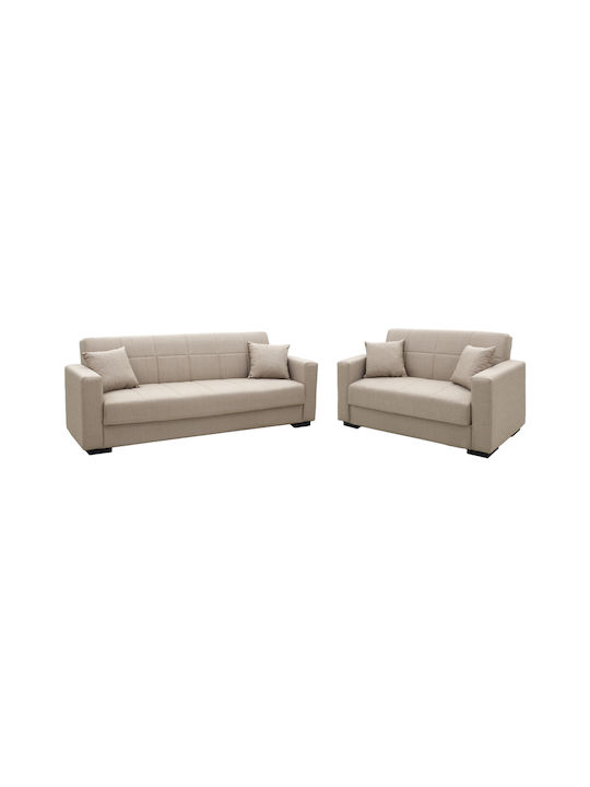 Vox Living Room Furniture Set 3-Seater & 2-Seater Beige