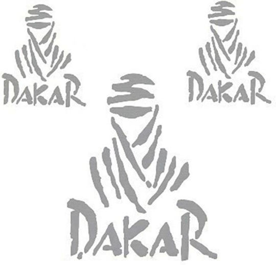 Moto Discovery Αυτοκόλλητα Σετ Dakar Ασημί