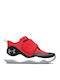 Zone BB 2 Kids Sports Shoes Basketball with Hoop & Loop Closure Red