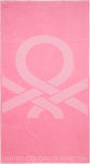 Benetton Beach Towel Cotton Pink 95x170cm.