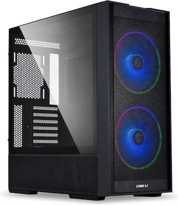 Lian Li Lancool 206 Gaming Midi Tower Κουτί Υπολογιστή με Πλαϊνό Παράθυρο και RGB Φωτισμό Μαύρο