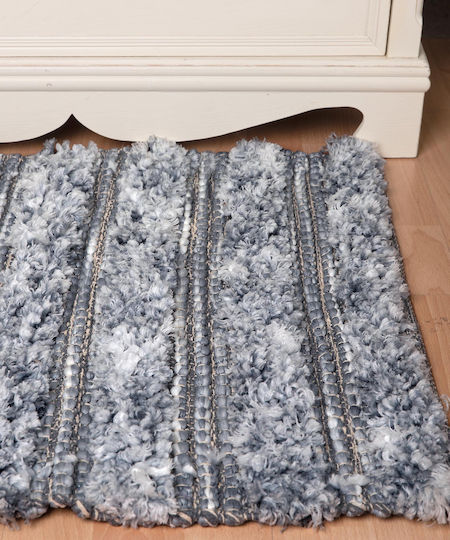Silk Fashion Bath Mat Light Grey 70x140cm