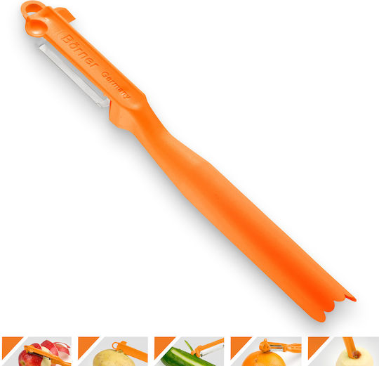 Borner Combi Schäler & Kernentferner Edelstahlklinge Orange