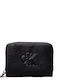 Sculpted Small Leather Women's Wallet Classic Black