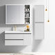 Martin Waschtisch mit Waschbecken & Spiegel mit Licht Light Grey