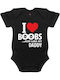 Koupakoupa I Love Boobs ...just Like My Daddy Κορμάκι Μαυρο