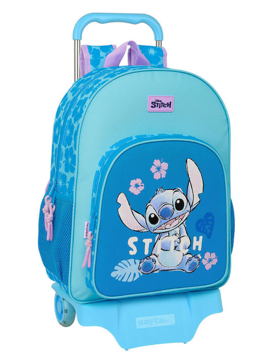 Safta School Bag Trolley Elementary, Elementary Blue with Water bottle holder