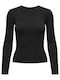 Only Women's Athletic Blouse Long Sleeve Black