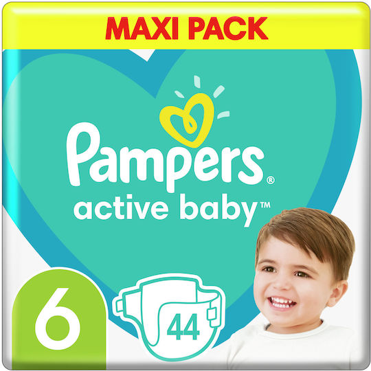 Pampers Πάνες με Αυτοκόλλητο Maxi No. 6 για 13-18kg 44τμχ