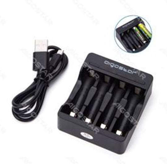 Aigostar USB Încărcător 4 Baterii Ni-MH Dimensiune AA/AAA