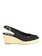 Women's Ankle Strap Platforms Black