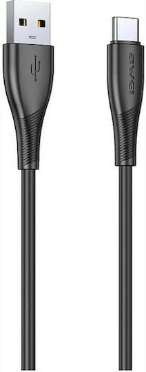Awei Cl-182c USB 2.0 Kabel USB-C männlich - USB-A 60W Schwarz 1m