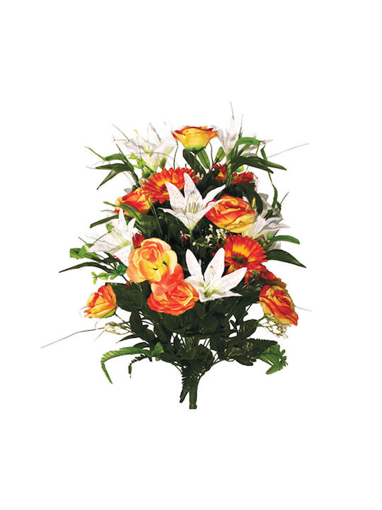 Marhome Bouquet of Artificial Flowers Orange 65cm 1pcs