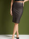 Midi Rock Printed Black
