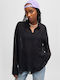 Exifa Langärmelig Damen Hemd Black