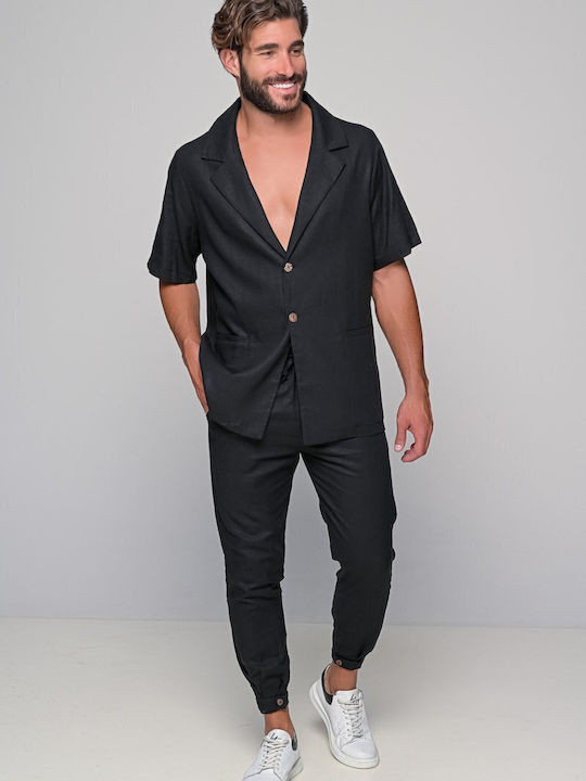 Set Pantaloni Cămașă Caviar Ben Tailor Negru