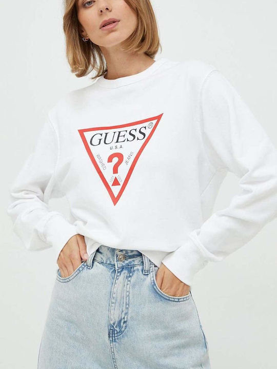 Guess Women's Sweatshirt Pure White