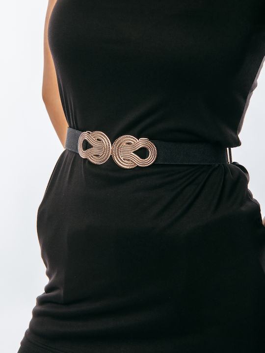 Dress Up Elastisch Damen Gürtel Schwarz