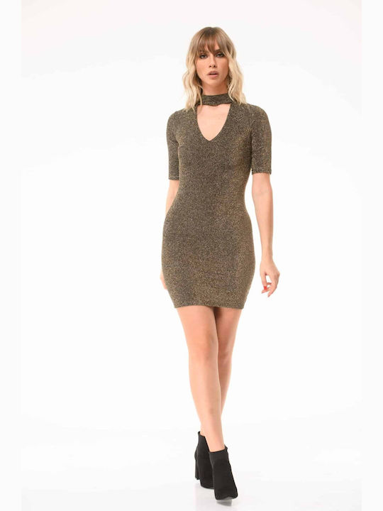 Lipsy London Dress Gold