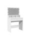 Wooden Makeup Dressing Table White with Mirror 80x41x144.5cm