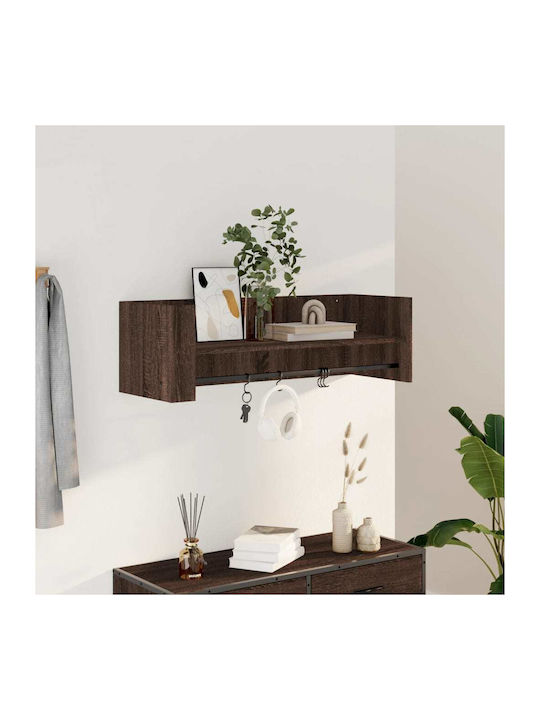 Wall Shelf Brown Oak 100x35x30.5cm