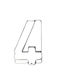Espiel Set of Decorative Numbers Number Four 2pcs
