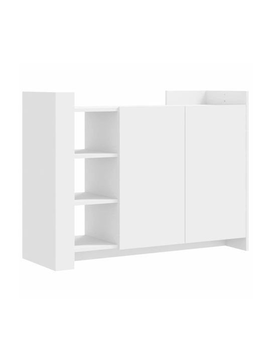 Sideboard Wooden White 100x35x75cm